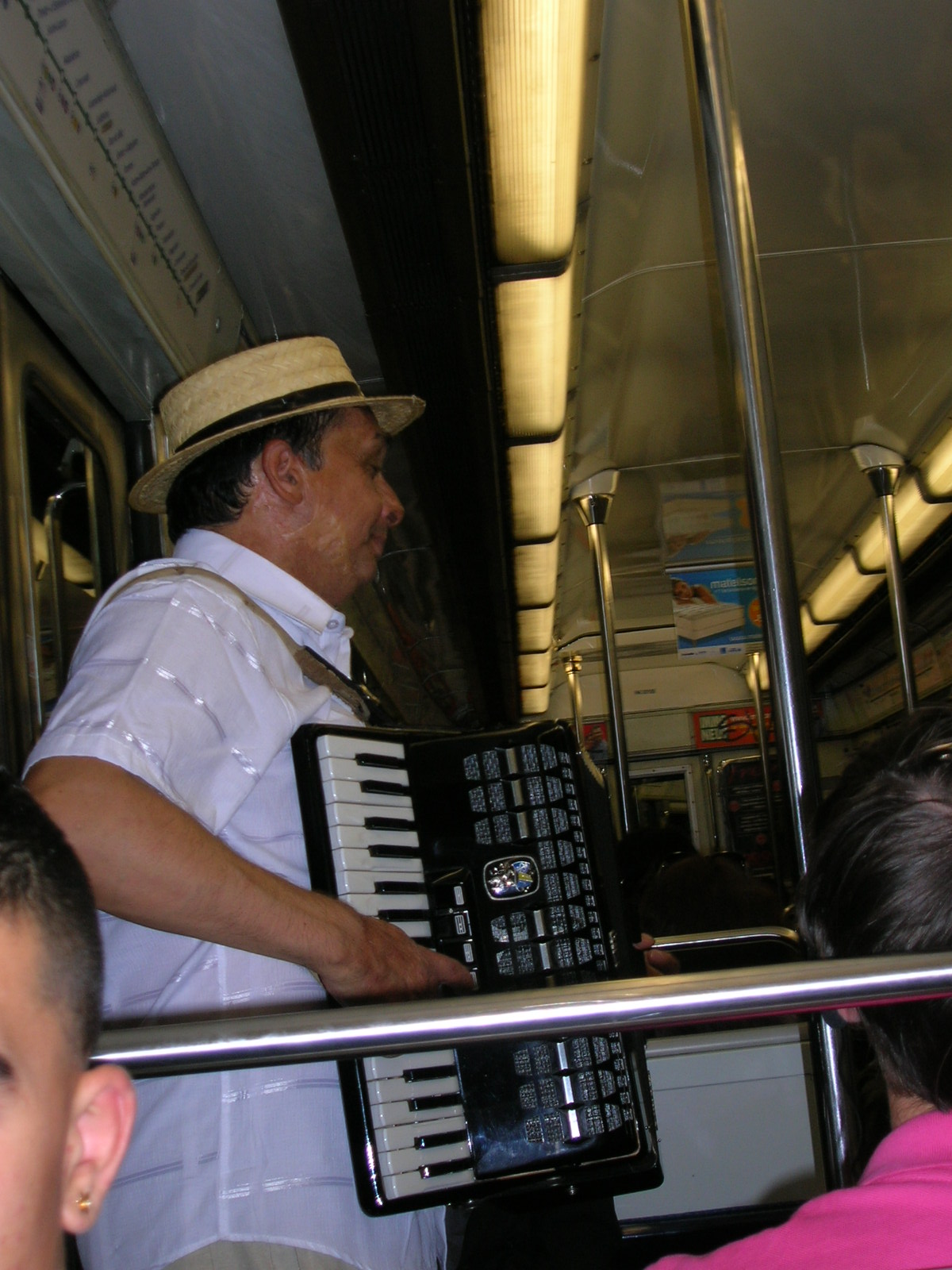 accordian man in the subway